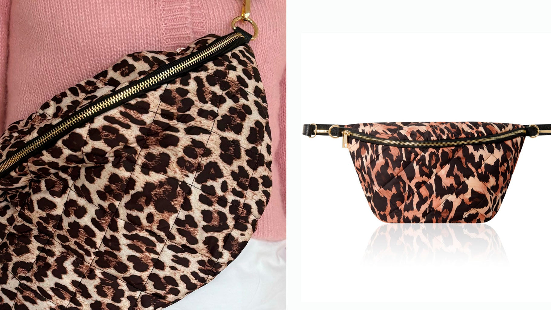 NEW: Padded Leopard Print Bags - Betsy & Floss