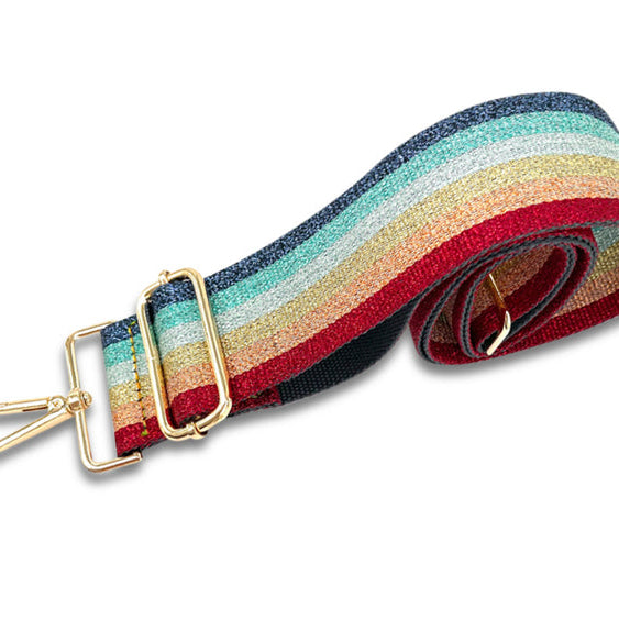 Crossbody Strap - Rainbow Stripe (Gold Hardware) | Betsy & Floss
