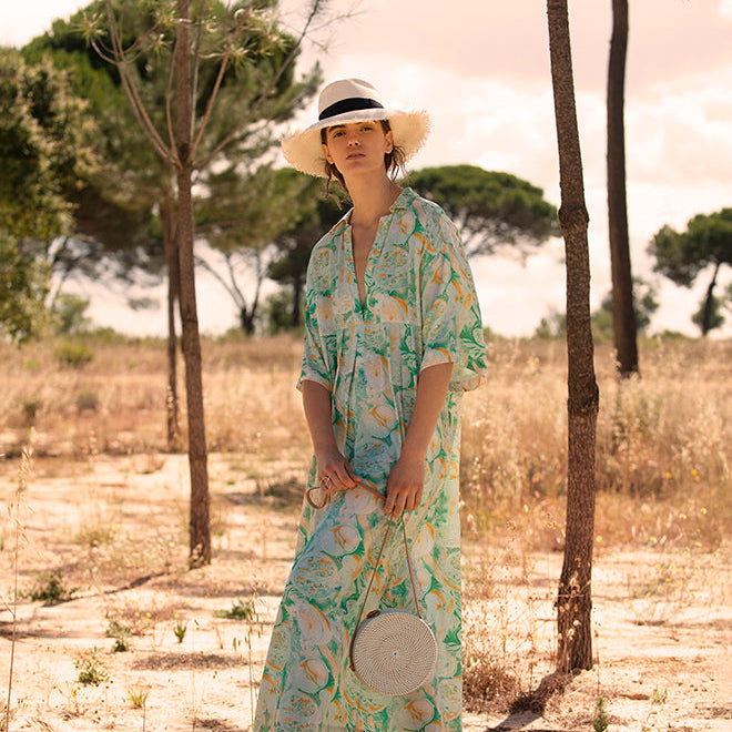 Santorini Round Basket Bag | Betsy & Floss