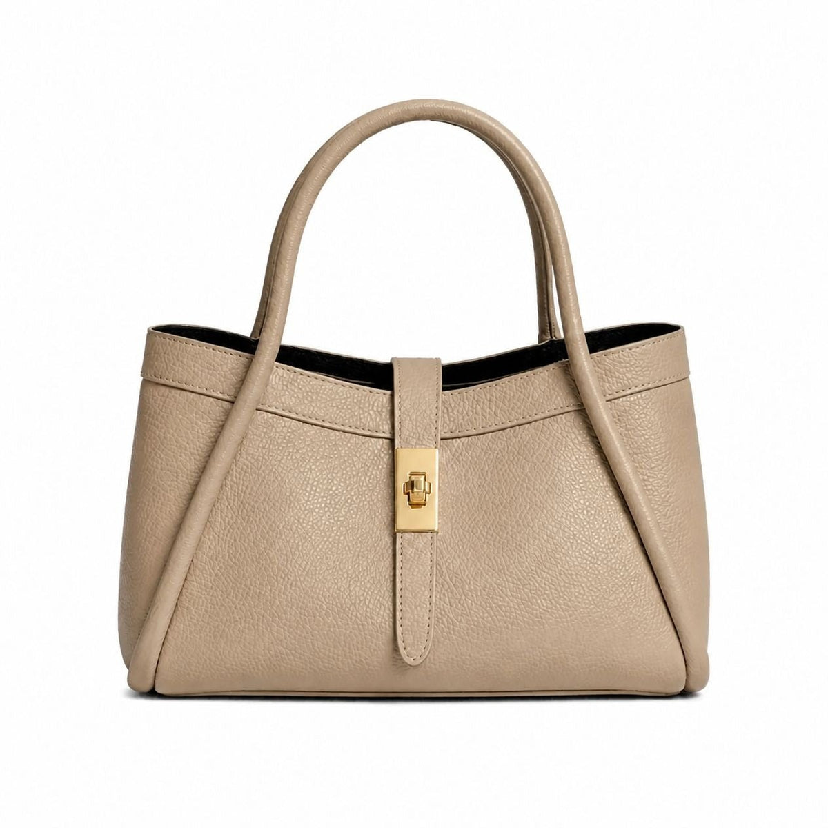 Adria Leather Handbag Light Taupe | Betsy & Floss