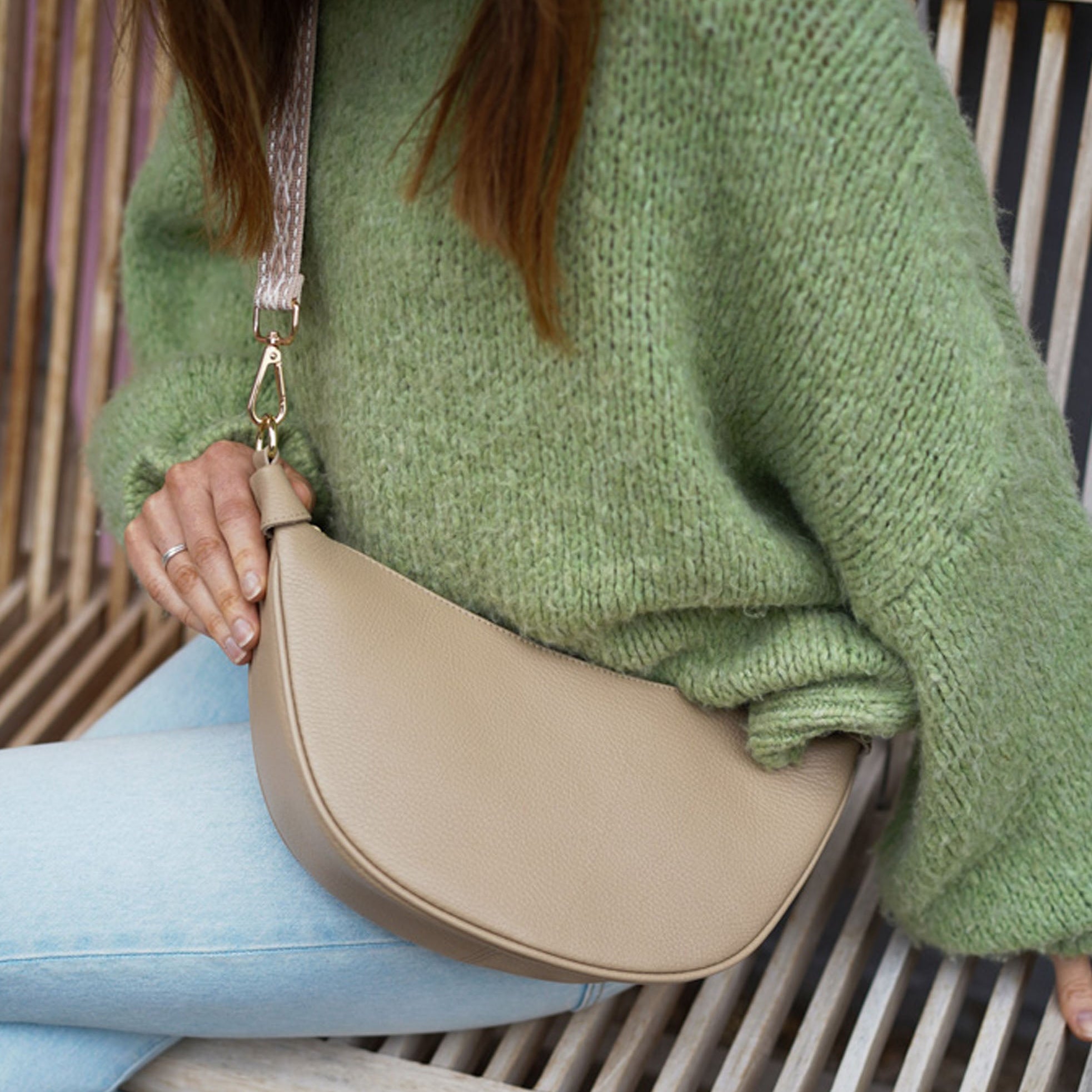 Ambra Crossbody Bag Light Taupe | Betsy & Floss