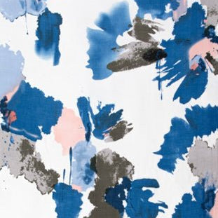 Blue Abstract Flower Scarf | Betsy & Floss