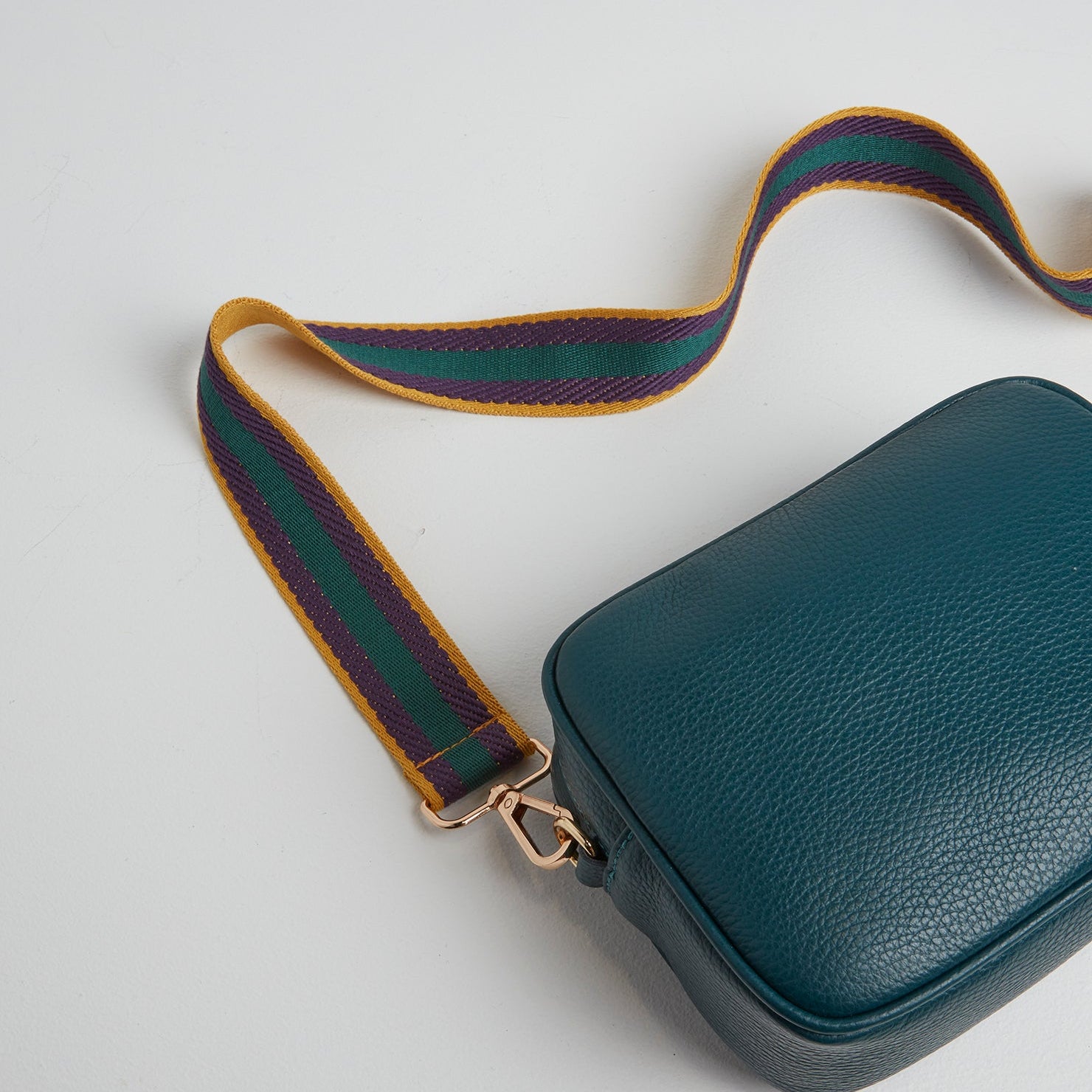 Crossbody Strap - Purple Stripe (Gold Hardware) | Betsy & Floss