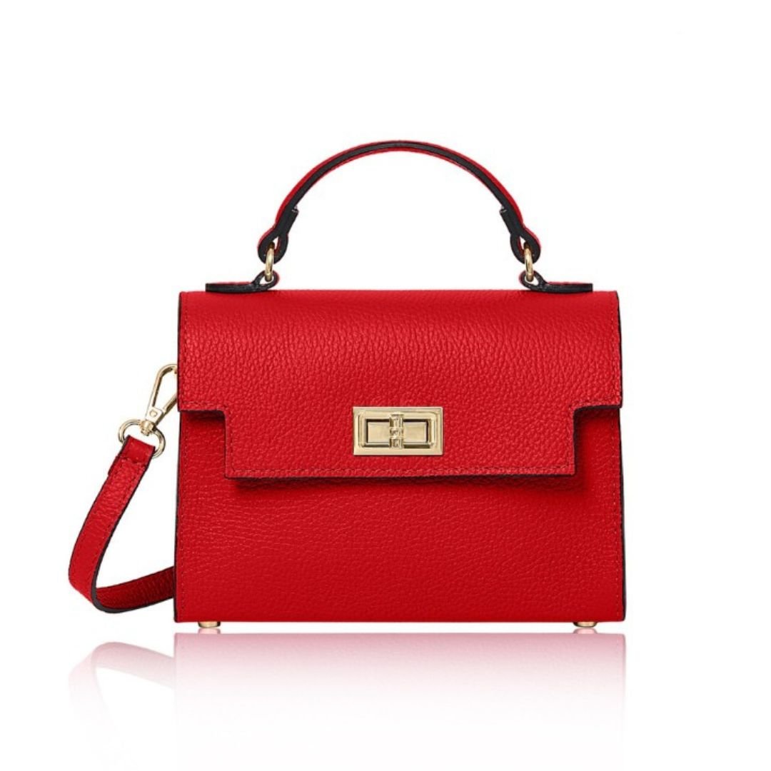 Forli Top Handle Handbag Red | Betsy & Floss