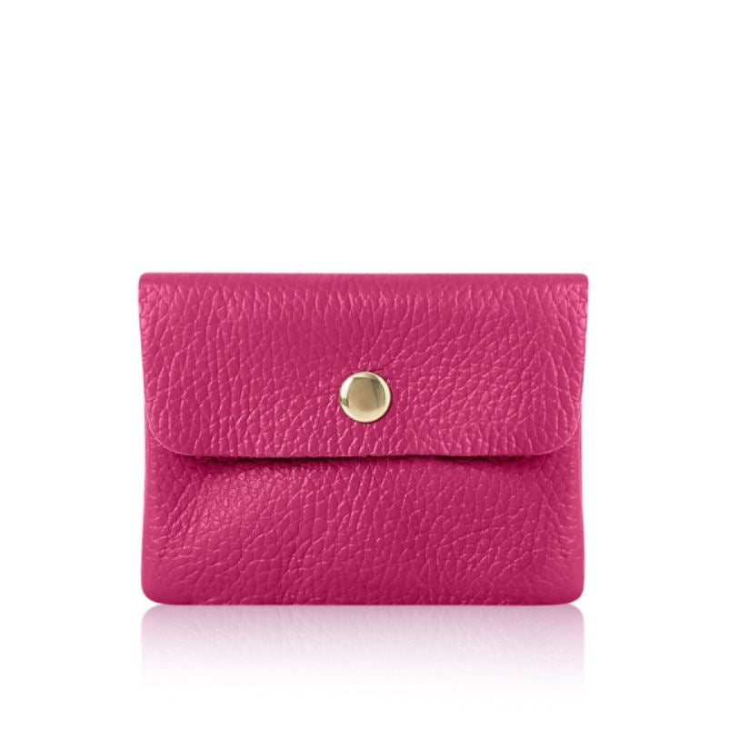 Small Leather Purse Fuchsia Pink | Betsy & Floss