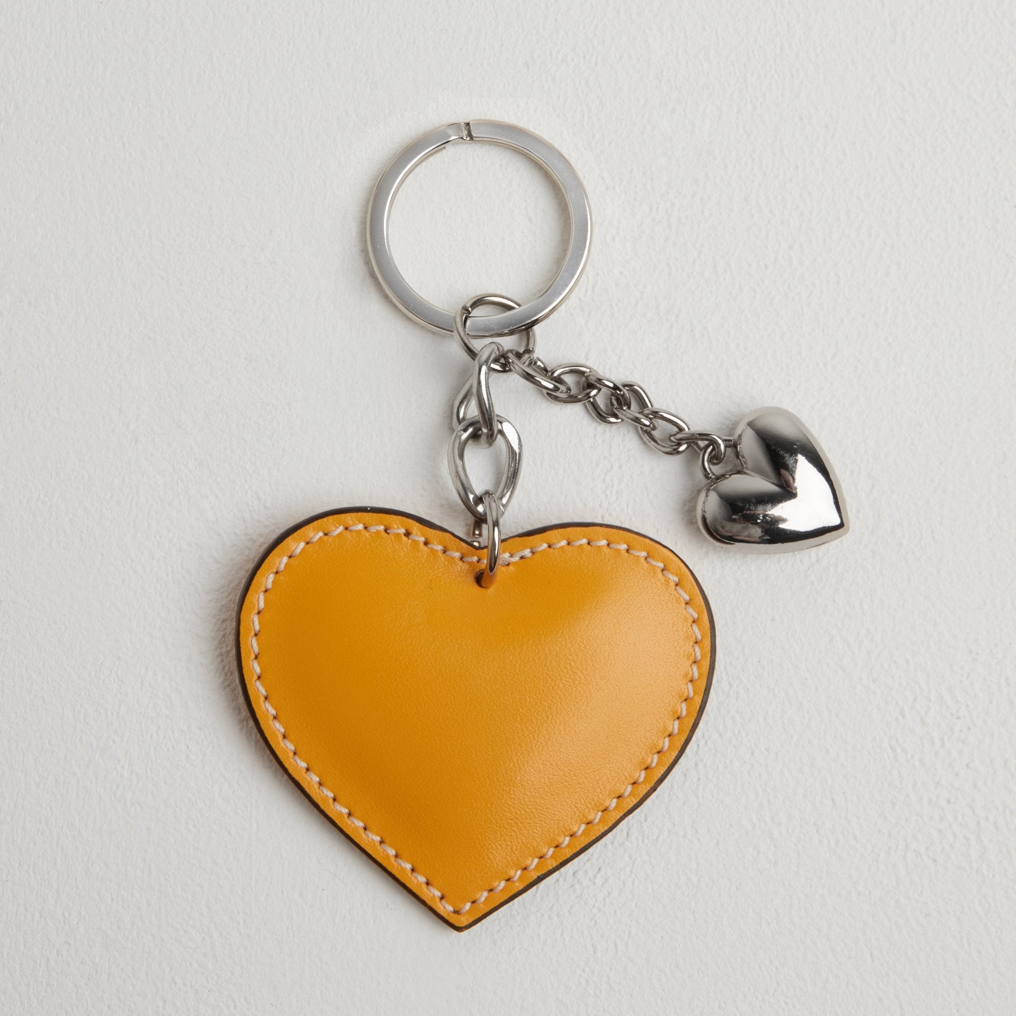 Heart Leather Keyring Yellow | Betsy & Floss