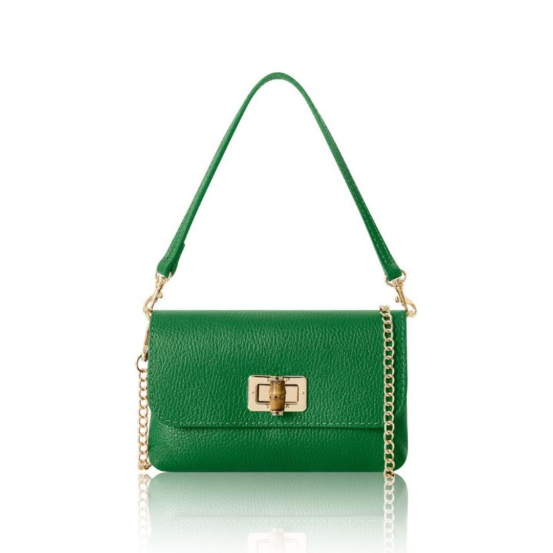 Jesi Handbag and Clutch Bag Green | Betsy & Floss