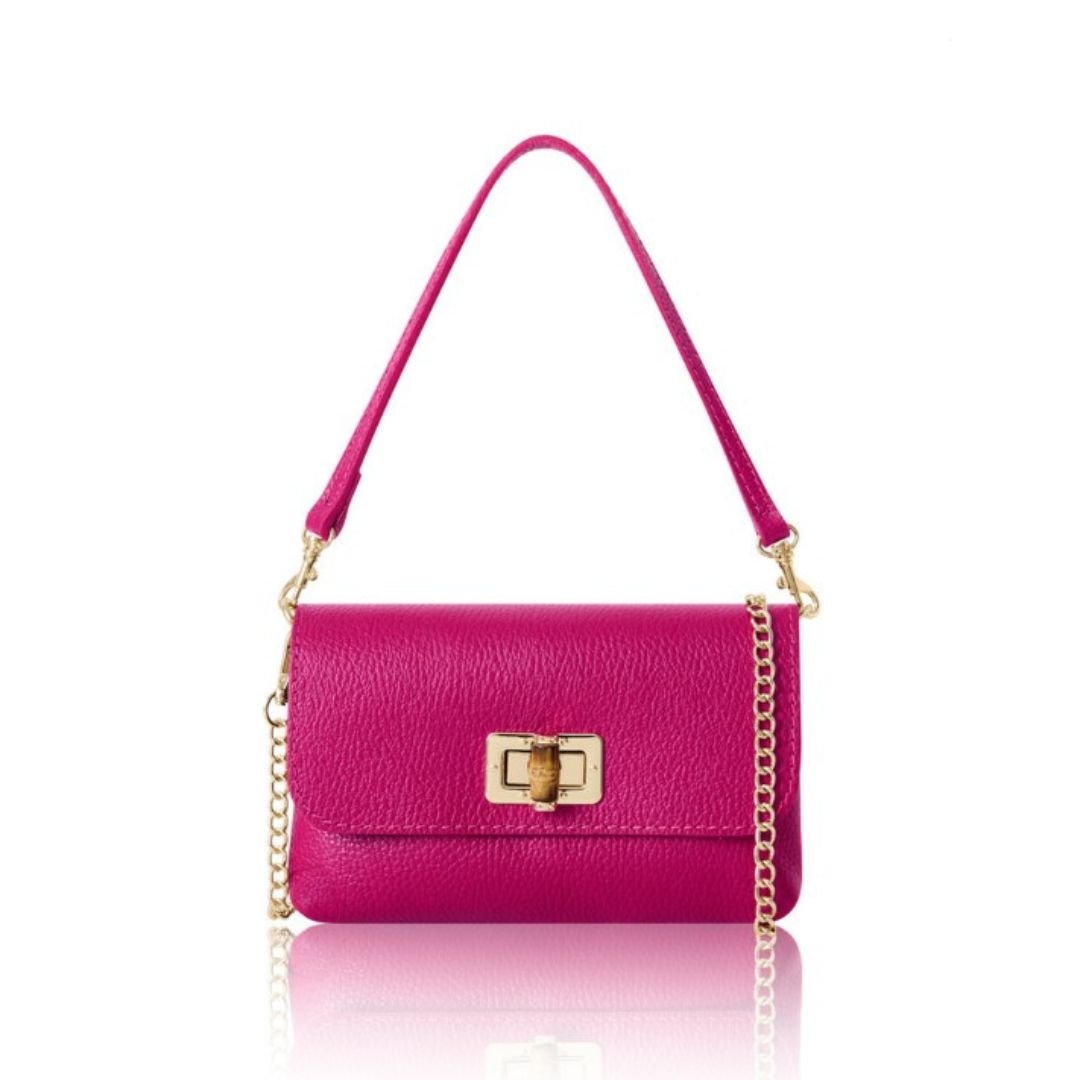 Jesi Handbag and Clutch Bag Fuchsia Pink | Betsy & Floss