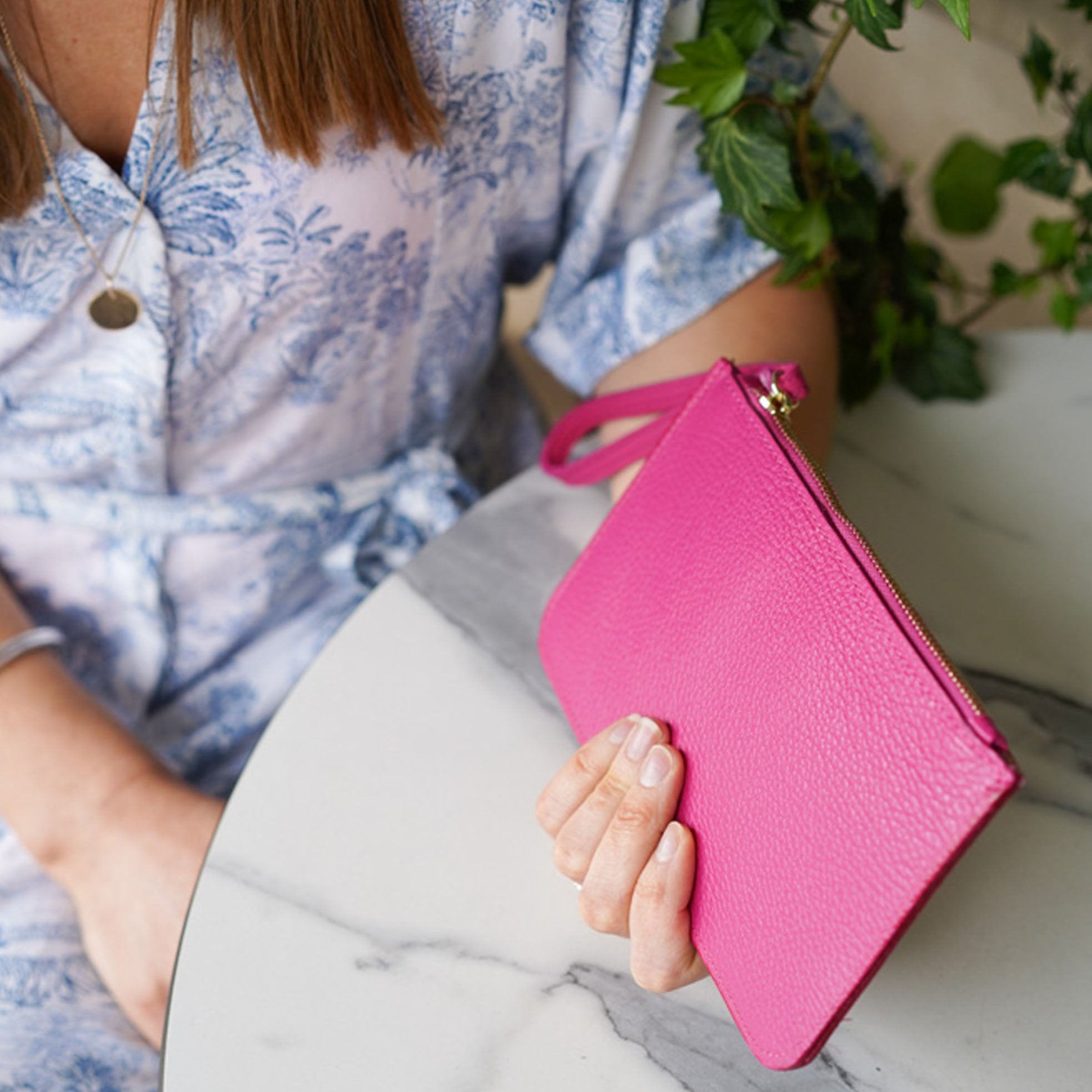 Large Clutch Purse Fuchsia | Betsy & Floss