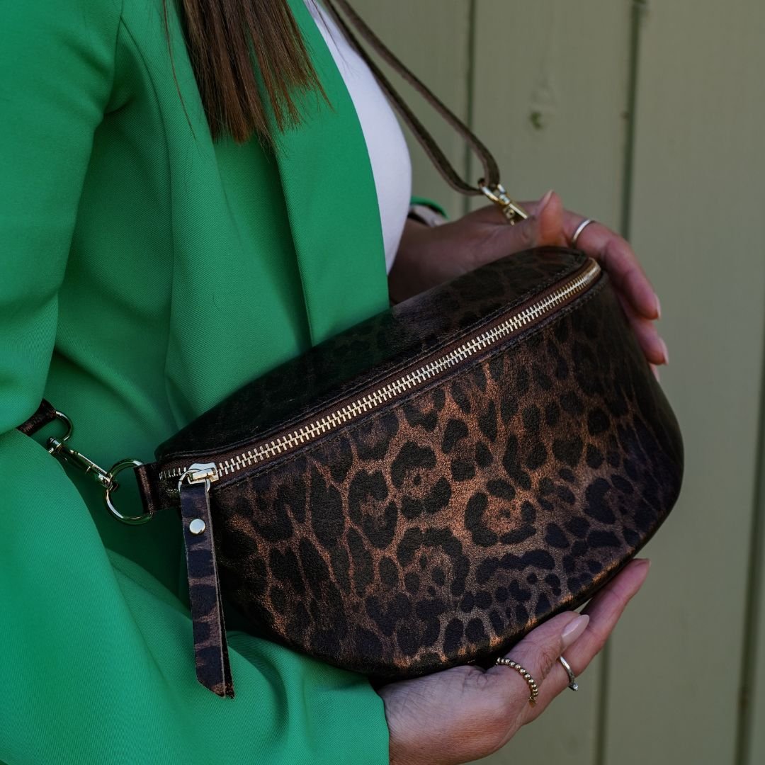 Licata Leopard Print Crossbody Bag Dark Leopard | Betsy & Floss