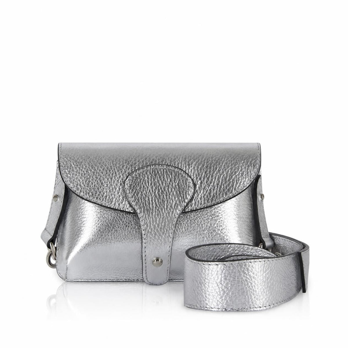 Luca Mini Crossbody Bag Silver | Betsy & Floss