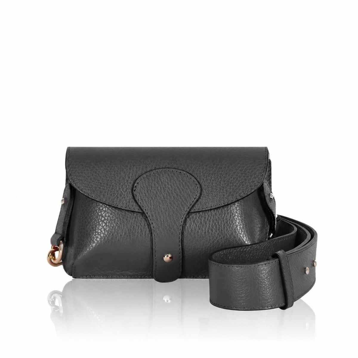 Luca Mini Crossbody Bag Dark Grey | Betsy & Floss