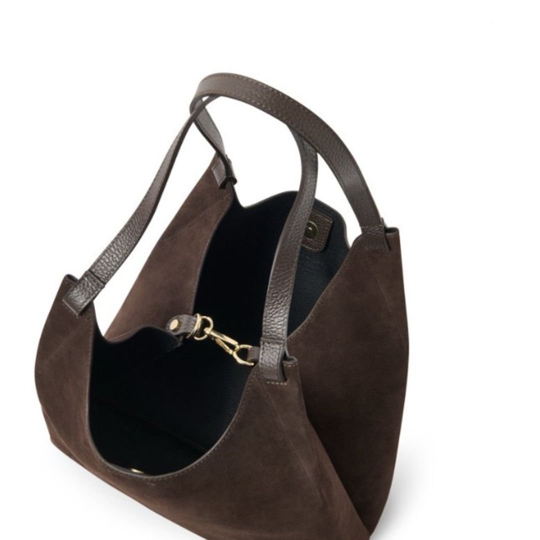 Marche Suede Tote Bag Tan | Betsy & Floss