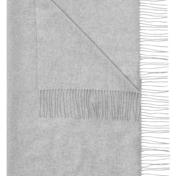 Oversized Cashmere Scarf Light Grey | Betsy & Floss