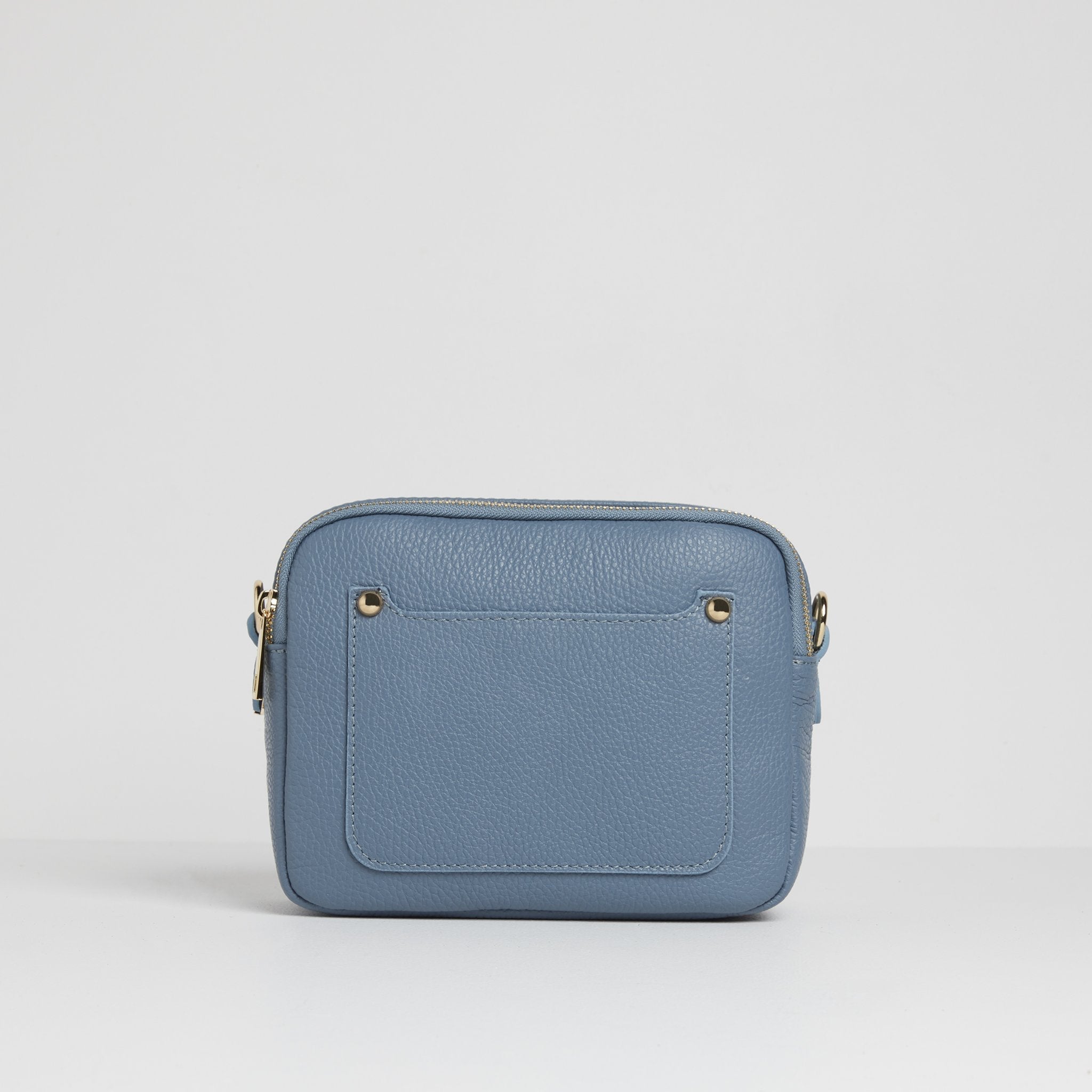 Sienna Crossbody Bag in Denim Blue with Light Blue Bohemian Strap Denim Blue | Betsy & Floss
