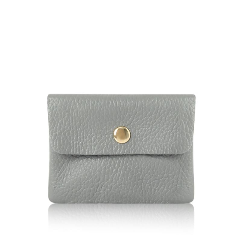 Small Leather Purse Light Grey | Betsy & Floss