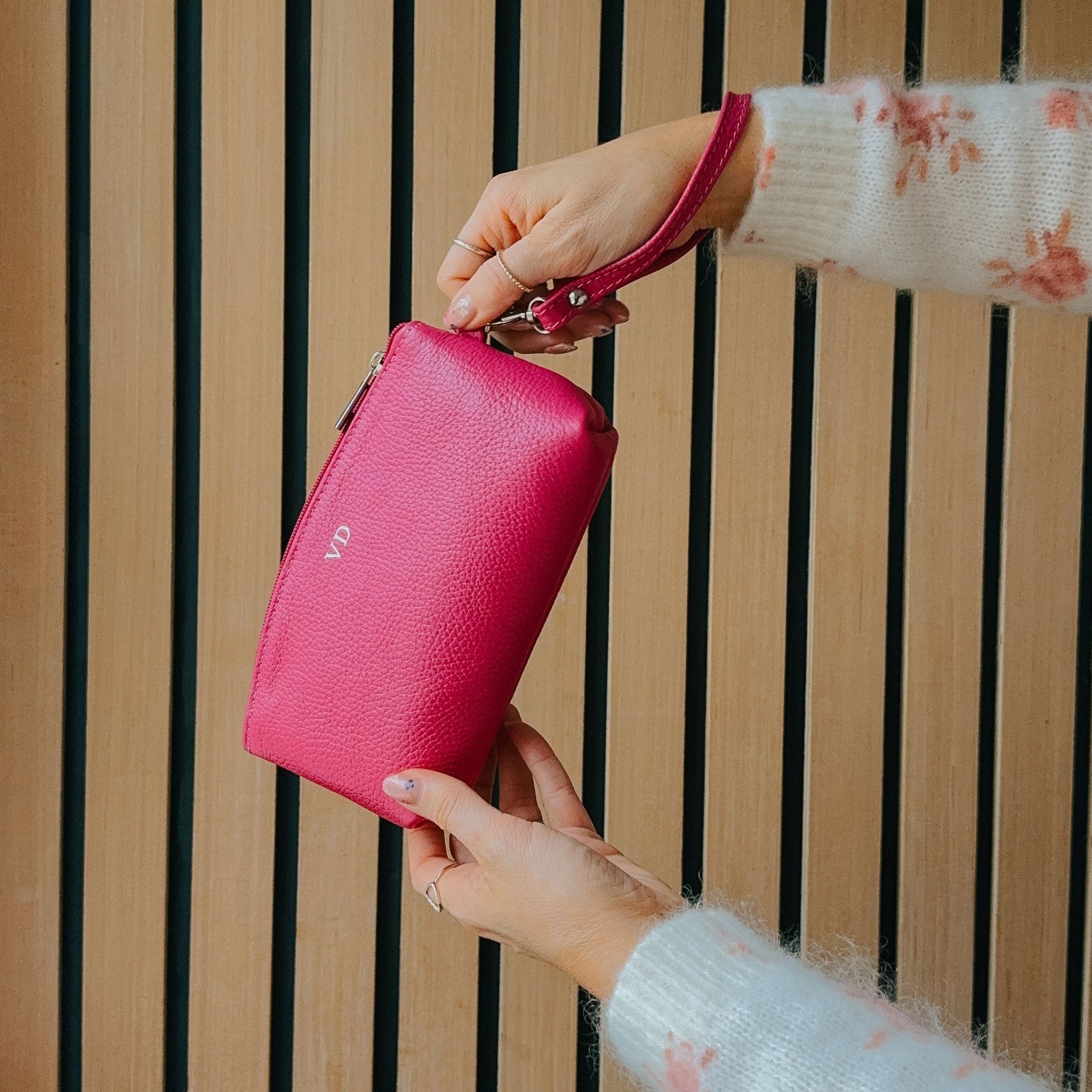 Trio of Make Up Bags Fuchsia Pink | Betsy & Floss