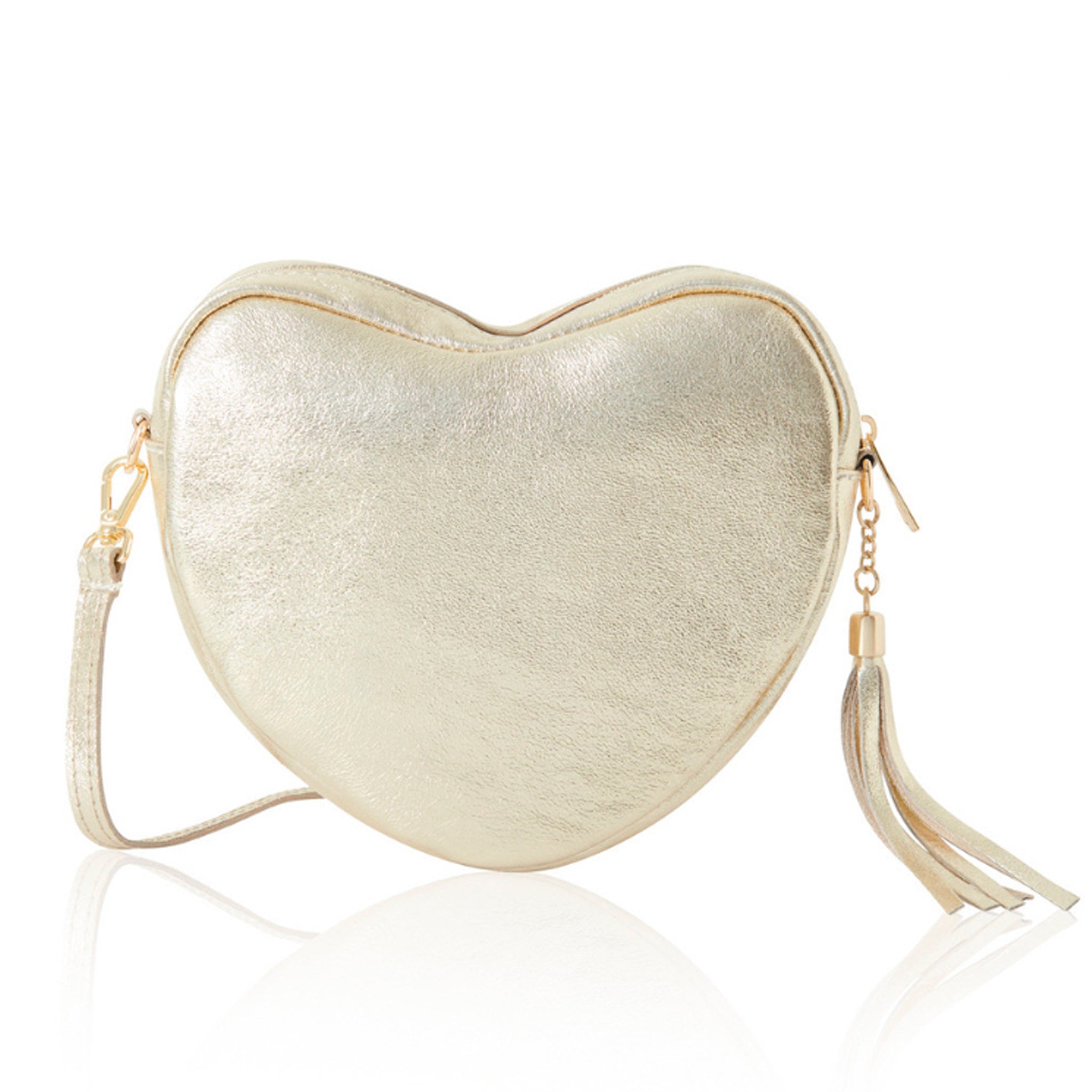 Venice Heart Bag Gold | Betsy & Floss