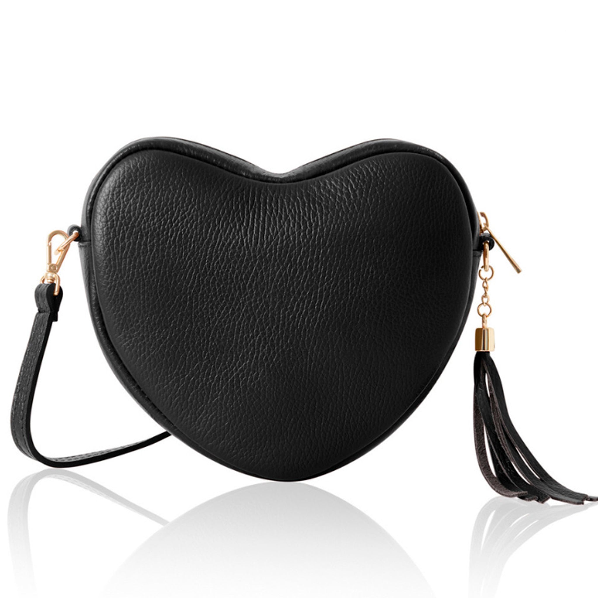 Venice Heart Bag Black | Betsy & Floss