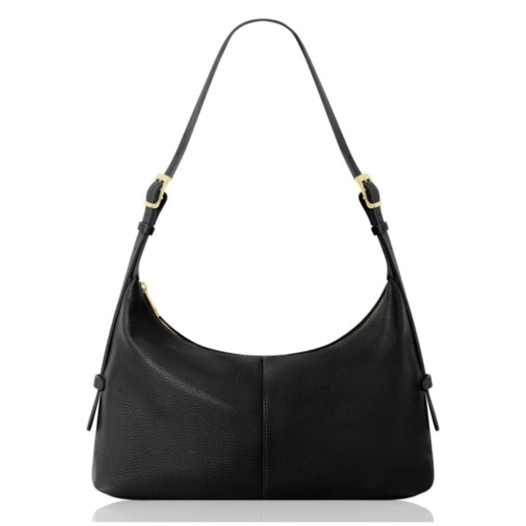 Versa Leather Hobo Handbag Navy | Betsy & Floss