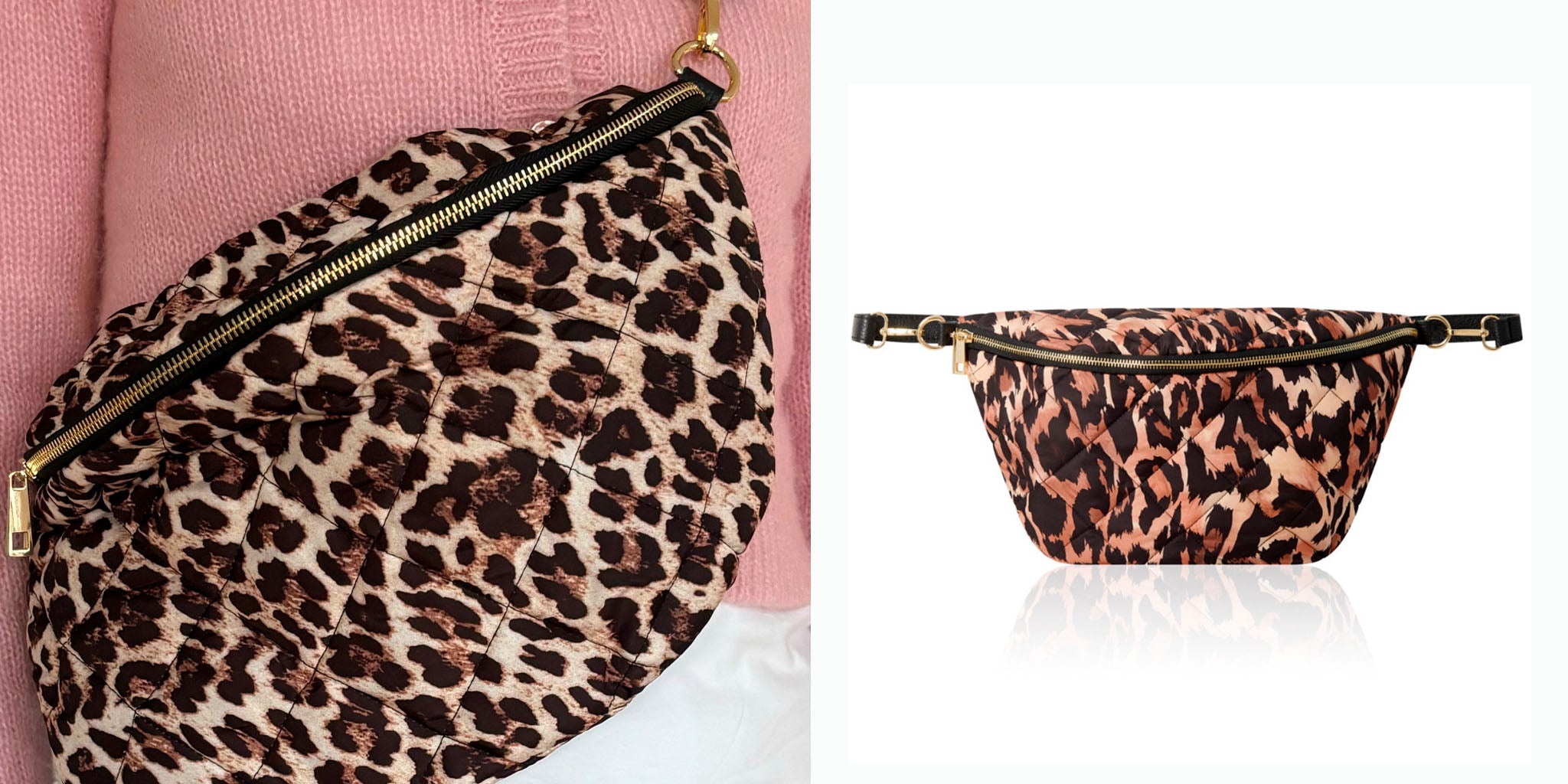 NEW: Padded Leopard Print Bags - Betsy & Floss