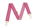 Crossbody Strap - Patterned Strap in Fuchsia Pink (Gold Hardware) | Betsy & Floss