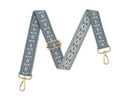 Crossbody Strap - Patterned Strap in Light Blue (Gold Hardware) | Betsy & Floss