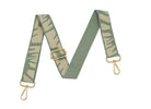 Crossbody Strap - Animal Print Strap in Light Green (Gold Hardware) | Betsy & Floss