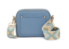 Sienna Crossbody Bag in Denim Blue with Light Blue Bohemian Strap Denim Blue | Betsy & Floss