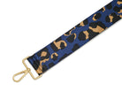 Crossbody Strap - Dark Blue Leopard Print (Gold Hardware) | Betsy & Floss