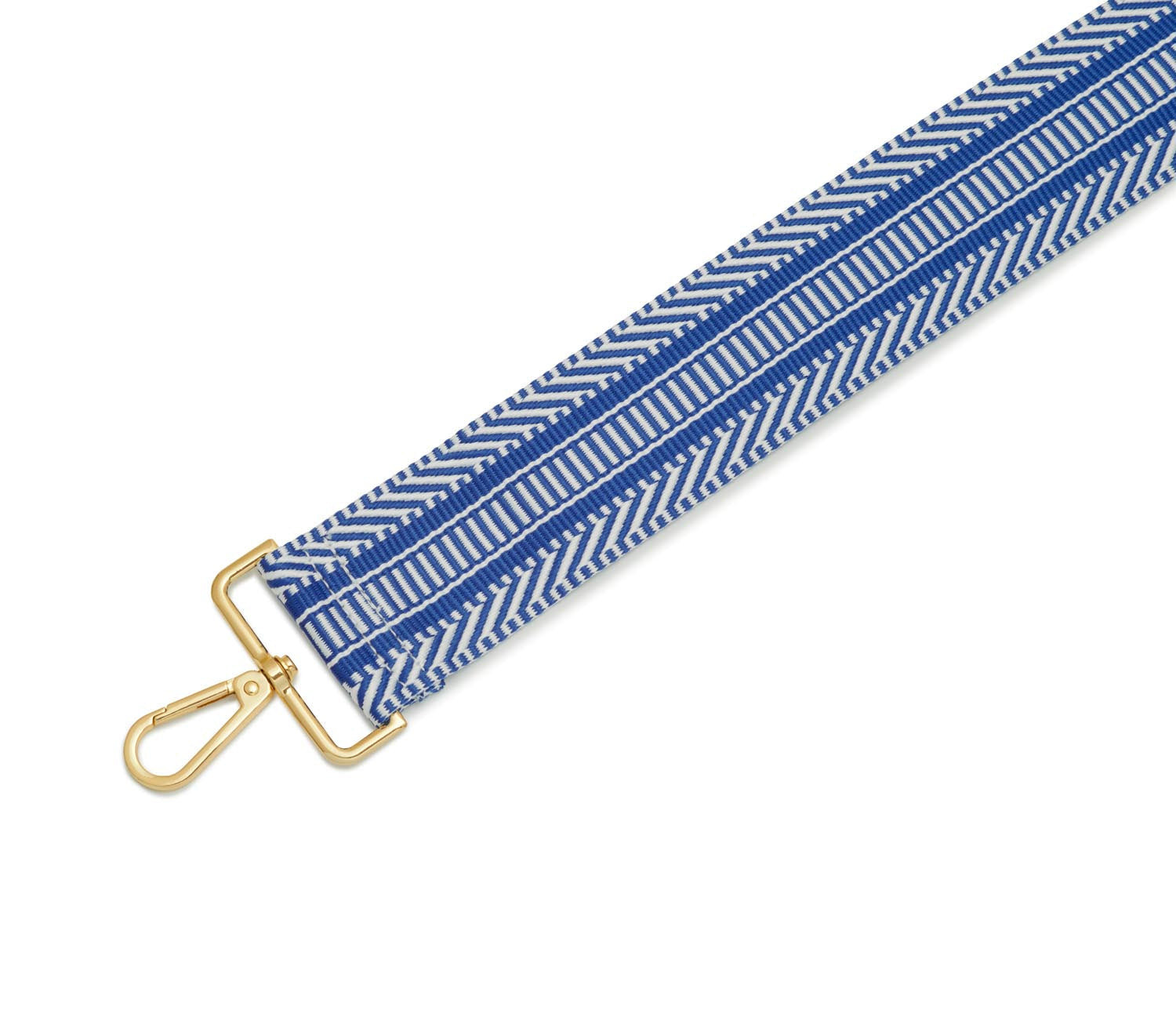 Crossbody Strap - Light Blue and White Chevron (Gold Hardware) | Betsy & Floss