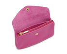 Medium Popper Leather Purse Fuchsia | Betsy & Floss