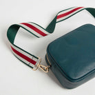 Crossbody Strap - Green Stripe (Gold Hardware) | Betsy & Floss