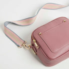 Sienna Crossbody Bag in Antique Pink with Pastel Strap Antique Pink | Betsy & Floss