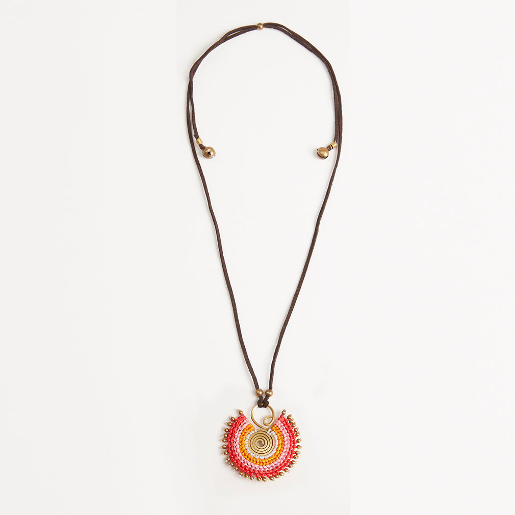 Statement Necklace in Red Mix | Betsy & Floss