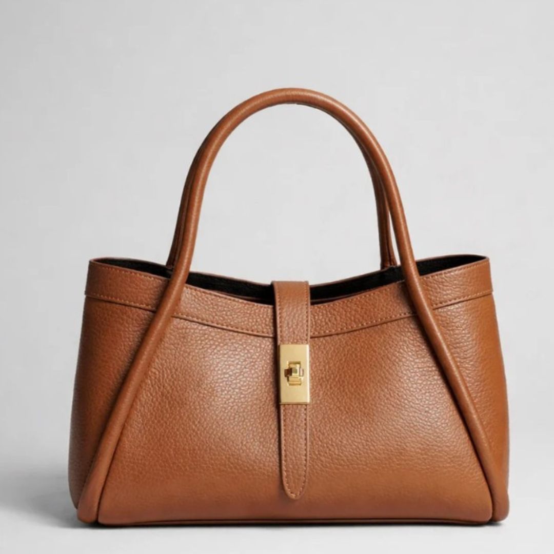 Adria Leather Handbag Tan | Betsy & Floss