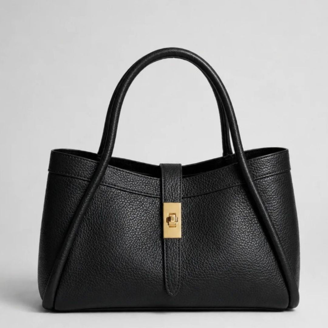 Adria Leather Handbag Black | Betsy & Floss