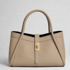 Adria Leather Handbag Light Taupe | Betsy & Floss