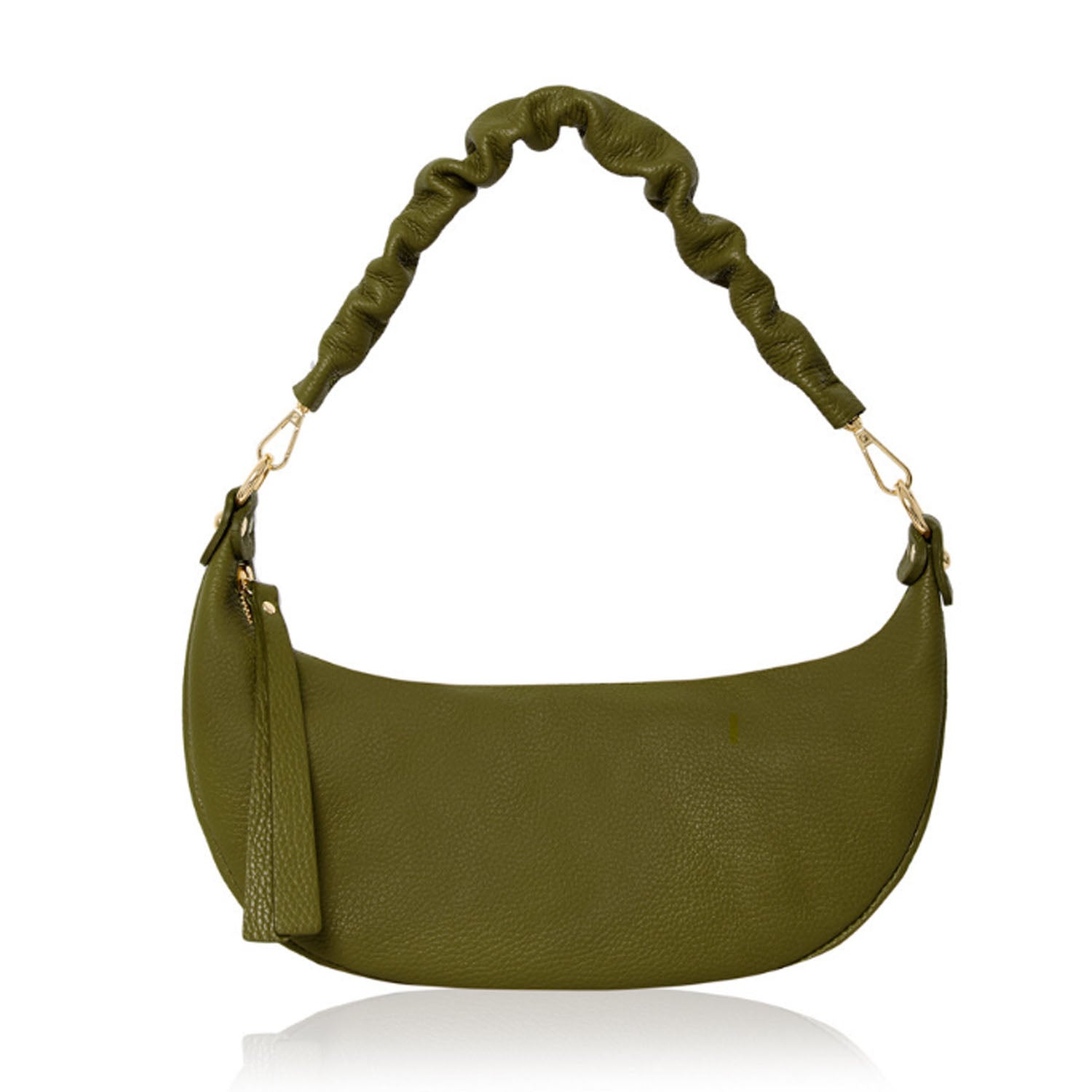 Amalfi Baguette Bag Olive Green | Betsy & Floss