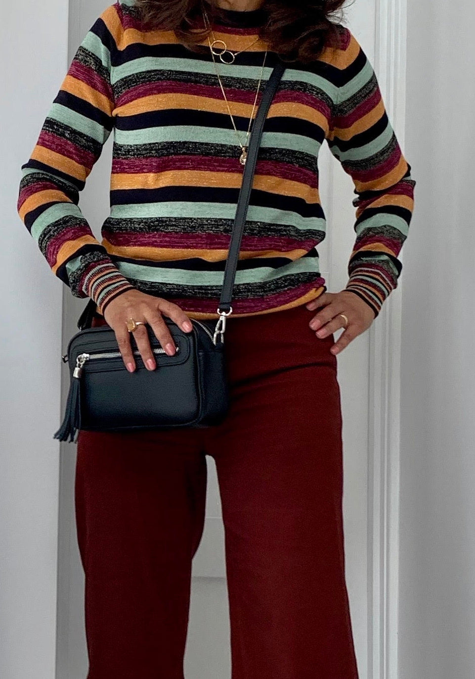 all-groups Florence Crossbody Bag in Black | Betsy &amp; Floss