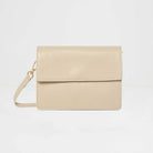 Anzio Clutch Bag with Leather Strap Cream | Betsy & Floss