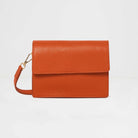 Anzio Clutch Bag with Leather Strap Burnt Orange | Betsy & Floss