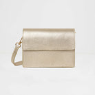 Anzio Clutch Bag with Leather Strap Gold | Betsy & Floss