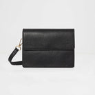 Anzio Clutch Bag with Leather Strap Black | Betsy & Floss