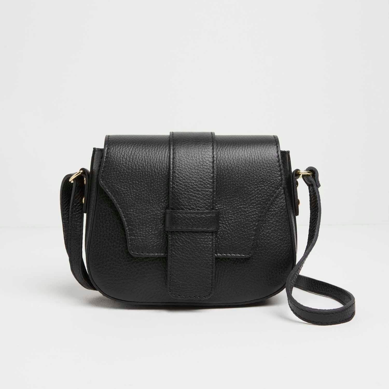 Apulia Satchel Crossbody Bag Black | Betsy & Floss