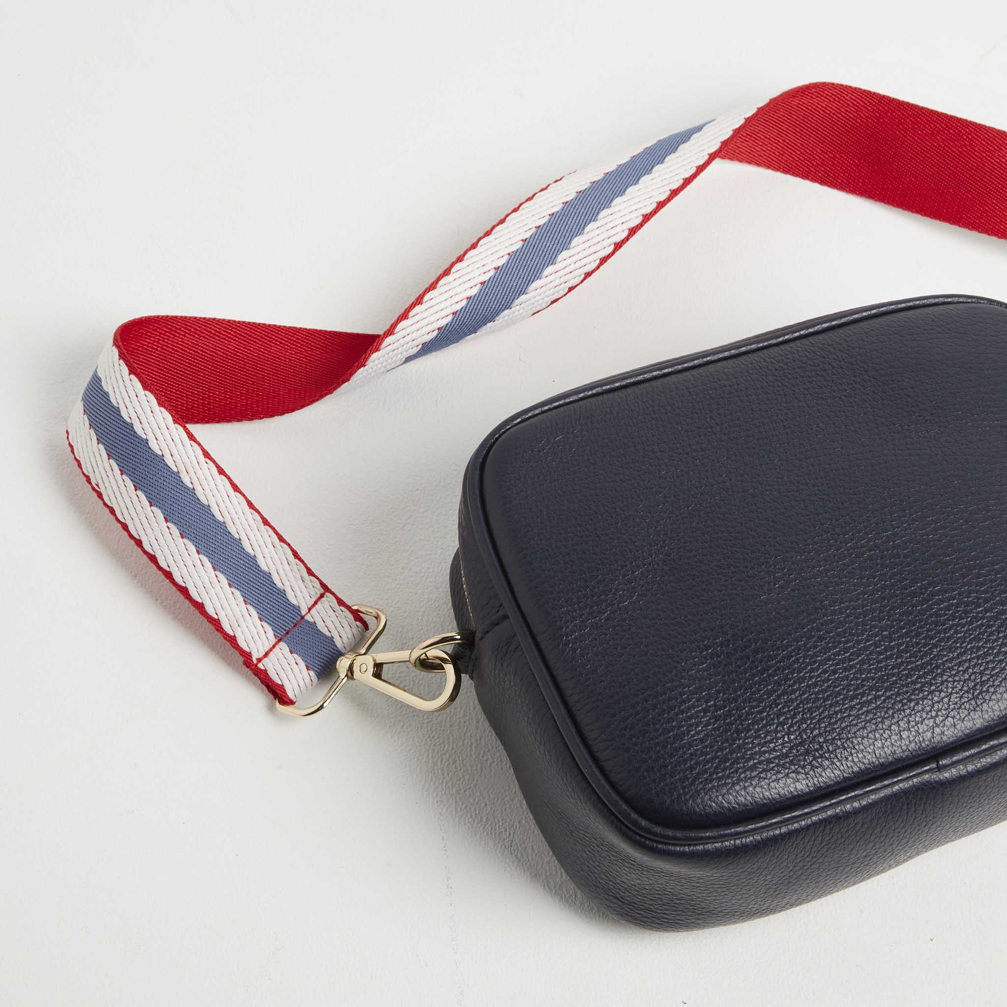 Verona Crossbody Tassel Navy Bag with Nautical Strap Navy Blue | Betsy & Floss