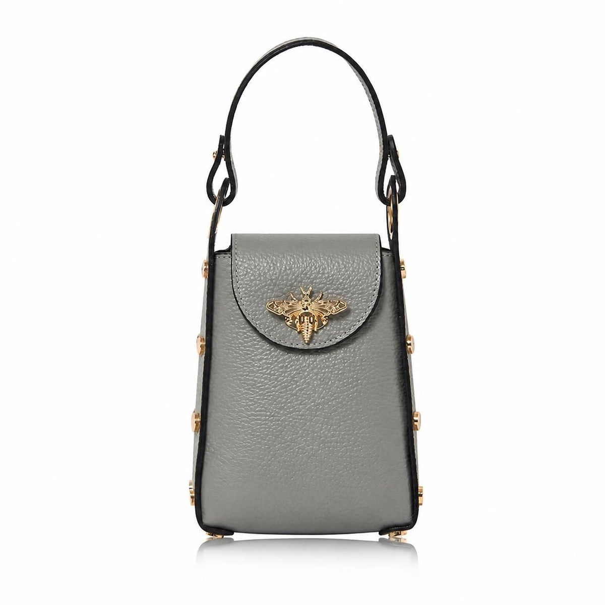 Bellagio Mini Bee Handbag Light Grey | Betsy & Floss