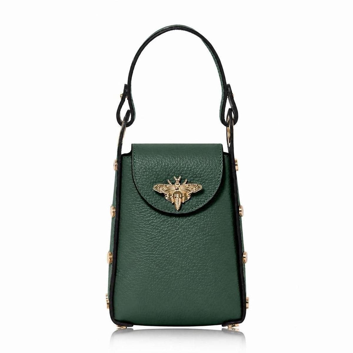 Bellagio Mini Bee Handbag Dark Green | Betsy & Floss