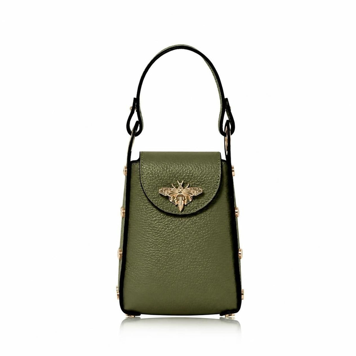 Bellagio Mini Bee Handbag Olive Green | Betsy & Floss