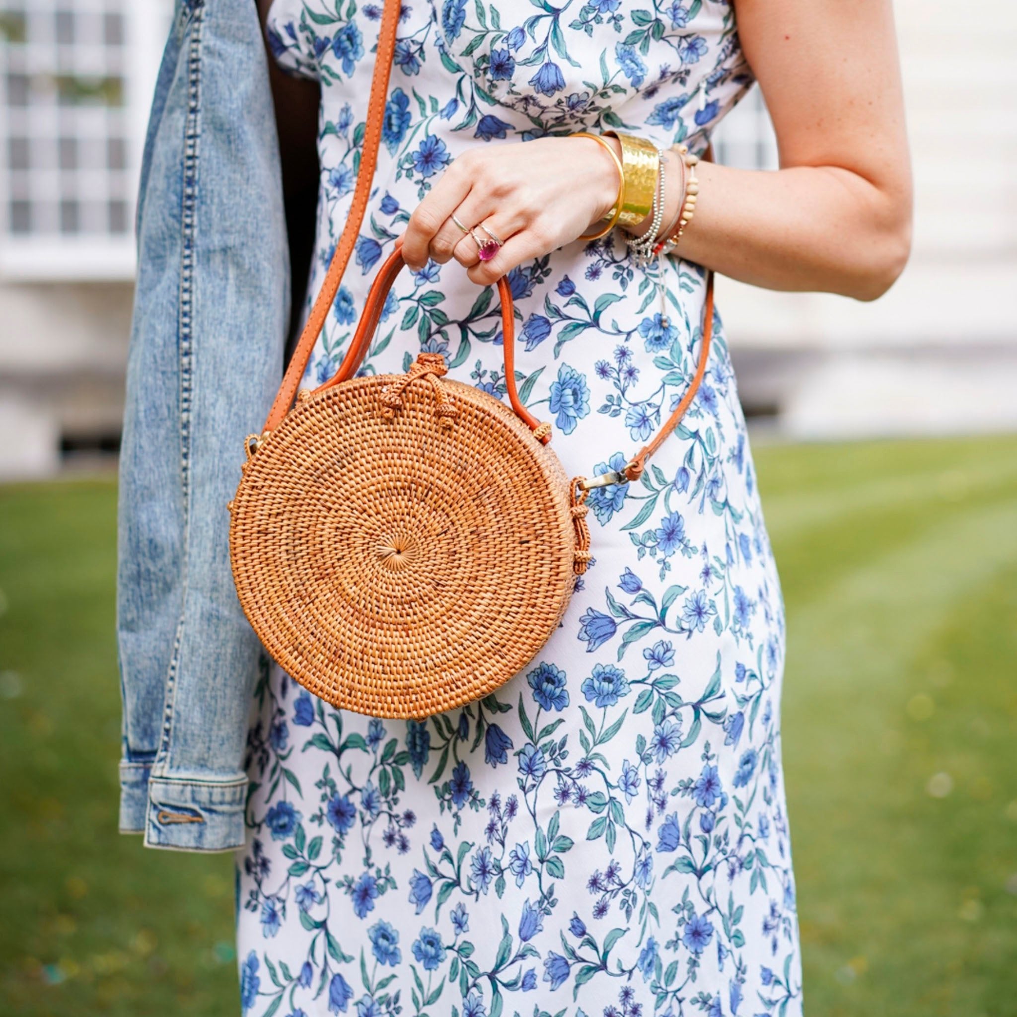 Buenos Round Basket Bag | Betsy & Floss